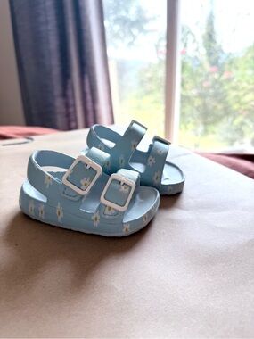 2 for $10 Kids Blue Daisy Buckle Sandals